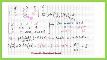13-How to get x1,x2,x3-using Gaussian-partial pivoting? How to find the values of x2 and x3?