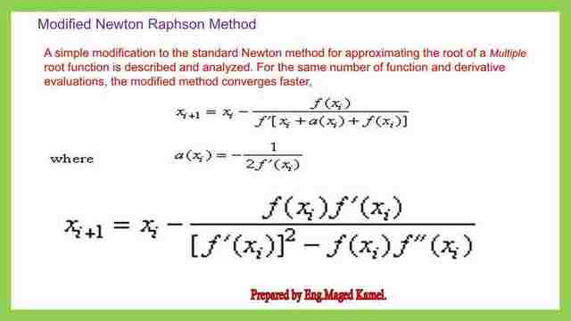 Modified Newton-Raphson method