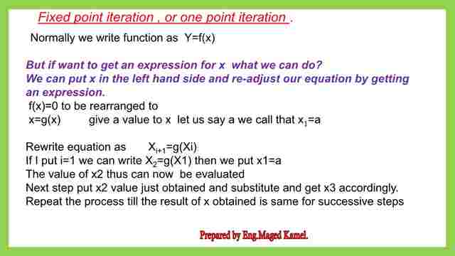 What is fixed point iteration?