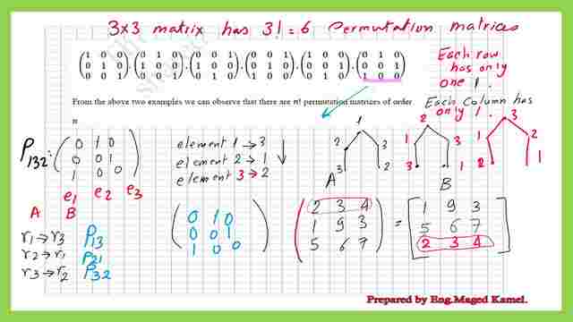  What is a permutation matrix P132? 