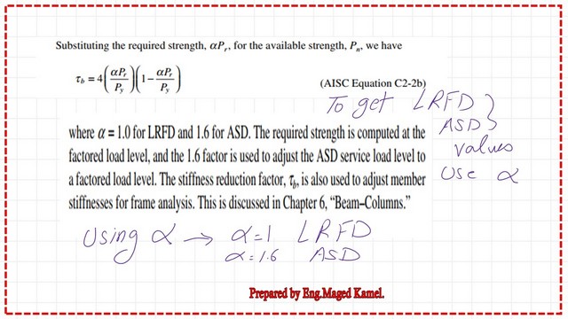 page-10-post-25a-comp Derive an expression for stress reduction factorin terms of Pr,Py and alpha.