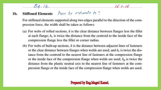What are stiffened elements?