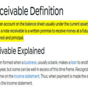 Notes receivable definition.