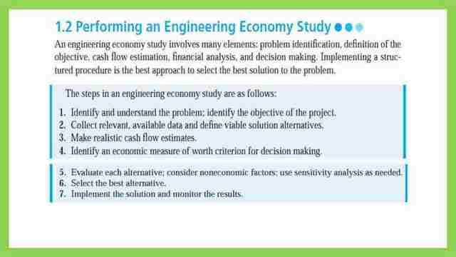 Performing an engineering economy study.