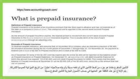 What is prepaid insurance?