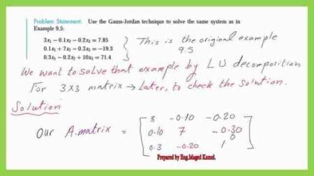 7-Solved problem 9-5 LU decomposition. Solved problem 9.5 Lu decomposition