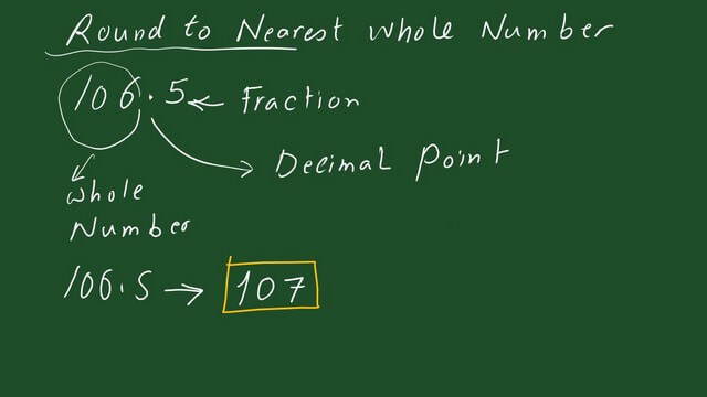 Solved problem round to the nearest whole number.