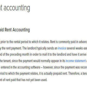 What is prepaid rent accounting?