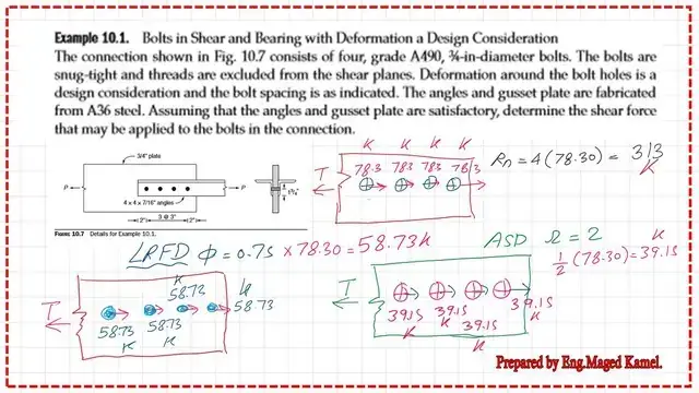 Slide2-post-6a-bearing The sketch shows both LRFD and ASD nominal values