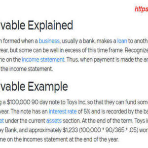 Notes receivable examples.