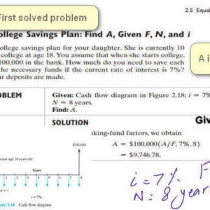 Solved problem 2-11, How to find deposit value for uniform series?