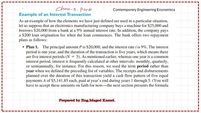 Solved problem 3.6 for economic equivalence.