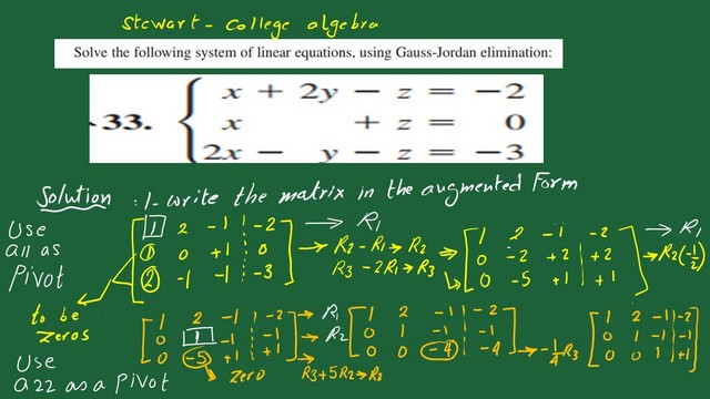 1-Practice problem-1 Practice problem-1 for Gauss Jordan elimination