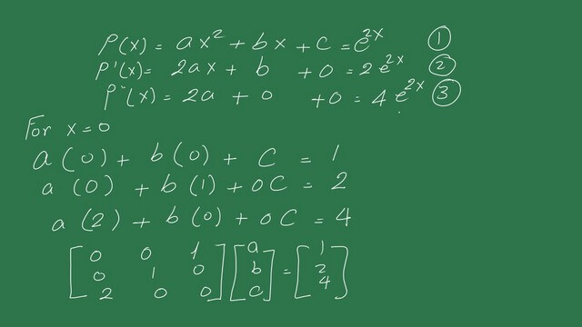 The second solved problem for quadratic interpolation.