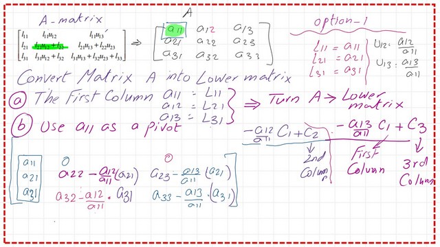 A guide to get A lower matrix from Matrix A.
