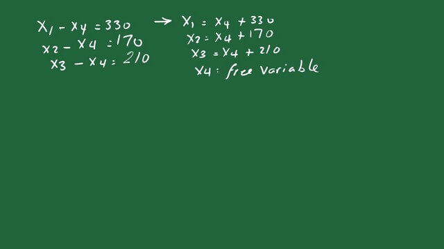 Solving system of linear equations