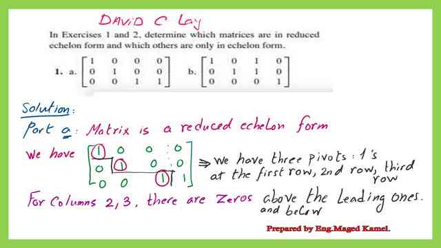 Practice problem for reduced echelon form