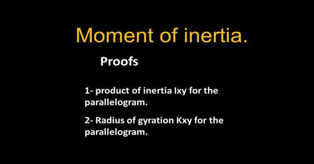 23- Product of inertia Ixy for the parallelogram