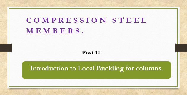 Introduction to local buckling for columns.