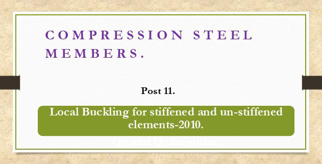 local buckling for stiffened and unstiffened elements.