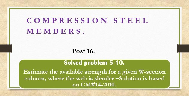 Brief illustration for post 16-compression members