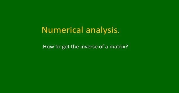 Easy introduction to Inverse of a Matrix-2x2 matrix.