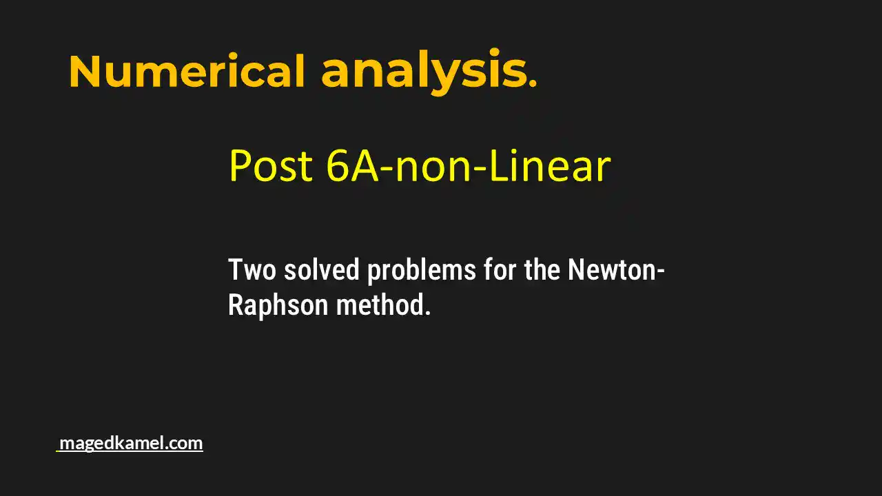 6a Two Solved Problems For Newton Raphson Method
