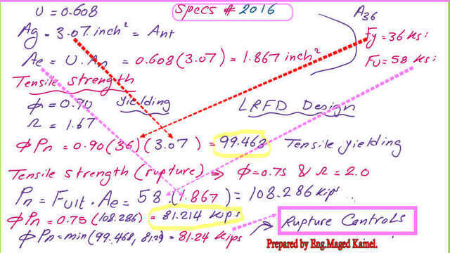 LRFD strength for Practice problem-longitudinal weld of a C section.