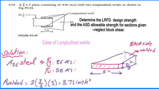 Practice Problem-Longitudinal Weld Of A Plate Section.