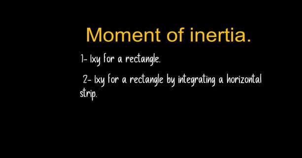 A video for estimation of Ixy of a rectangle