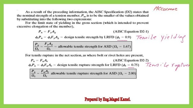 Limit state of fracture and limit state of yielding.