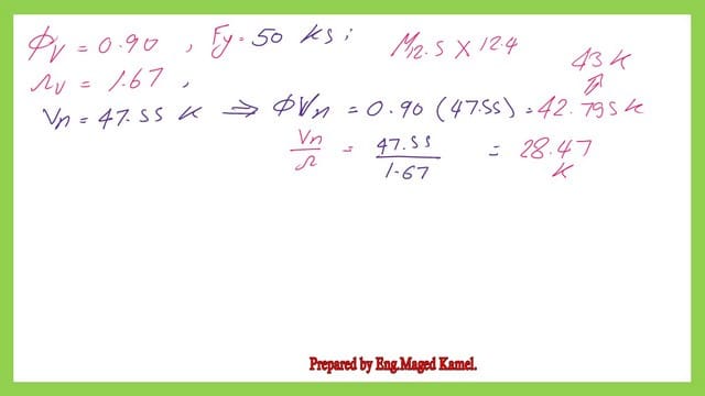 The factored shear stress for M12.5x12.40