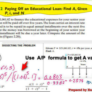 Use A/P formula to find A value.