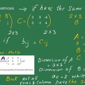 Equality of matrices