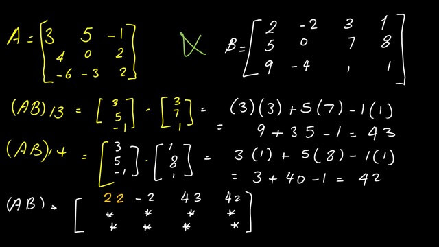 4-Product of ist row by two columns Product of ist row by two columns