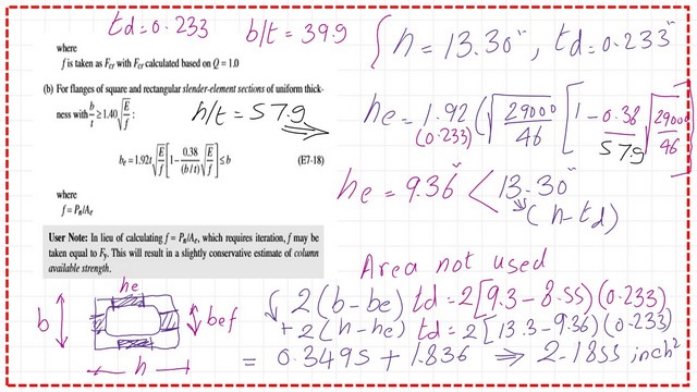 Pict-18a-Post-14-comp The data for estimate of he and the area to be deducted.