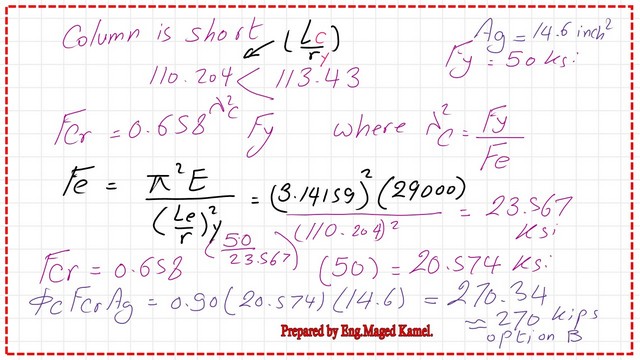 Slide14-8-comp-1 The estimate of the available strength for W12x50.