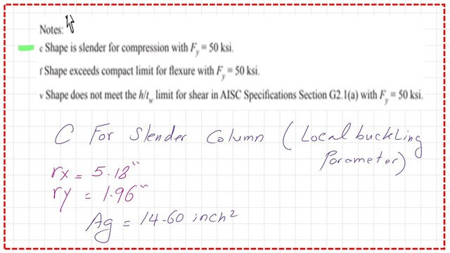 Slide7-8-comp The data for W12x50.