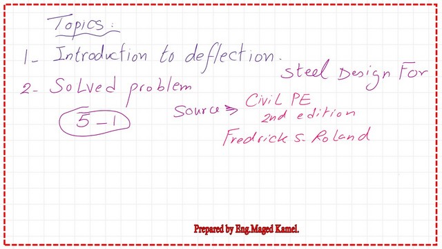 page 1- post 24-steel beam. Content of post 24- Deflection of steel beams.