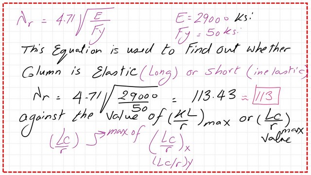 Slide4-3a-comp What is the limiting value to detrmine whether column is short or long?
