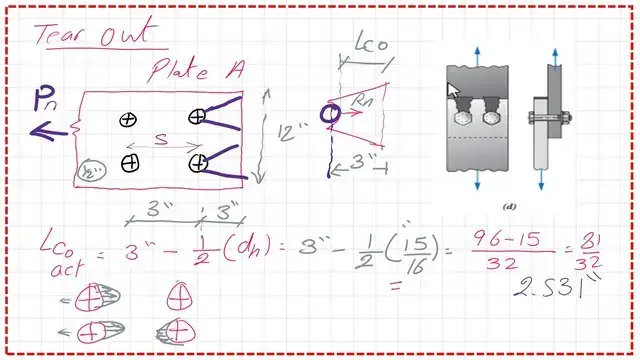Slide13-post-7-bearing Estimate exterior edge distance for bolt.