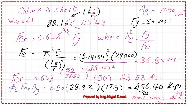 Slide14-9-P-comp The critical stress value for W10x49 column