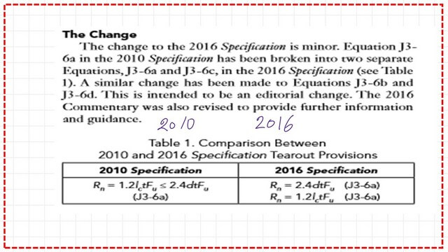 Slide18-post 4-bearing What is the difference between 2010 specs and 2016 for Rn?