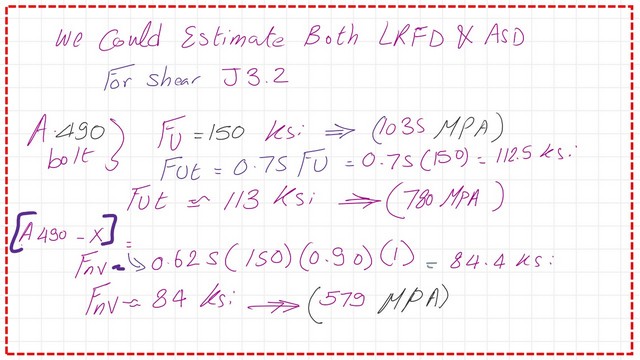 Slide3A-post-5-bearing Determine Nominal shear stress using Table J3.2.