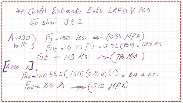 Slide3a-post-5-bearing Determine Nominal shear stress using Table J3.2.
