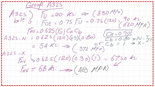 Slide5-post 4-bearing What is the Tensile strength and shear strength of A325 Bolt?