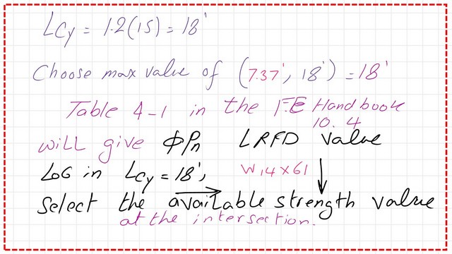 Slide9-9-P-comp The selected Ly value for Table 4-1 W14x61 section
