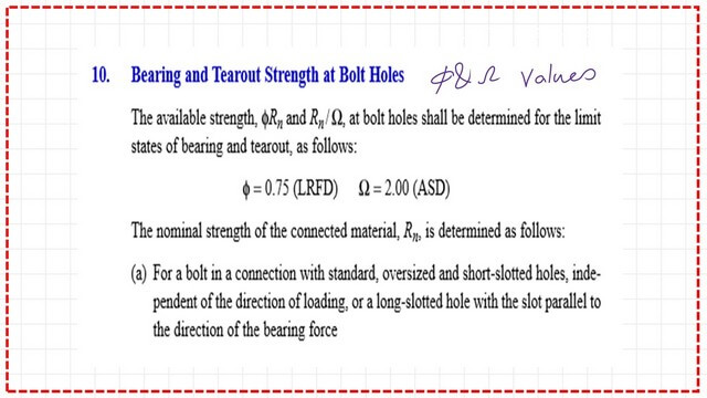Slide9-post 4-bearing The LRFD and ASD values for Bearing.