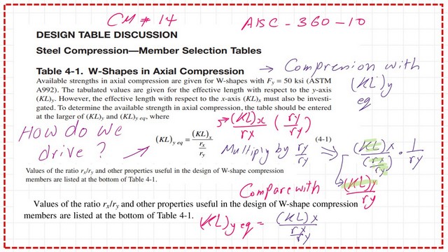 How do we determine the available strength using Table 4-1-CM#14?