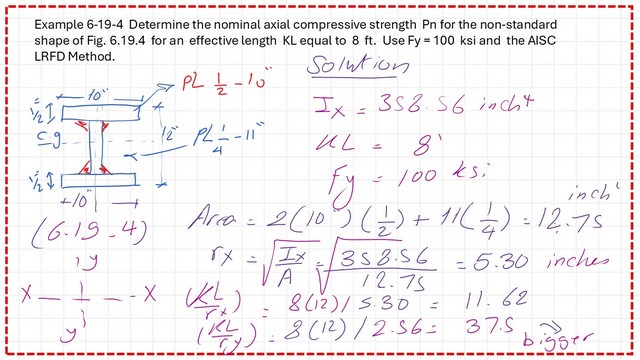 Estimate both Kl/rx and Kl/ry for column.